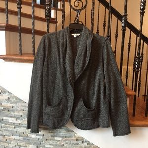 Cabi Gray Knit Deconstructed Blazer